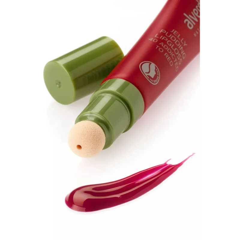 alverde NATURKOSMETIK Lipgloss Jelly Pudding 40 Addicted To Red, 10 ml