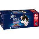 Nourriture humide pour chats Purina Felix au bœuf, poulet, saumon et thon, assortiment varié (44 x 85 g), 3,74 kg