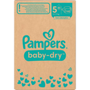Couches Pampers Baby Dry Gr.5+ Junior Plus (12-17 kg), boîte mensuelle, 168 pièces.