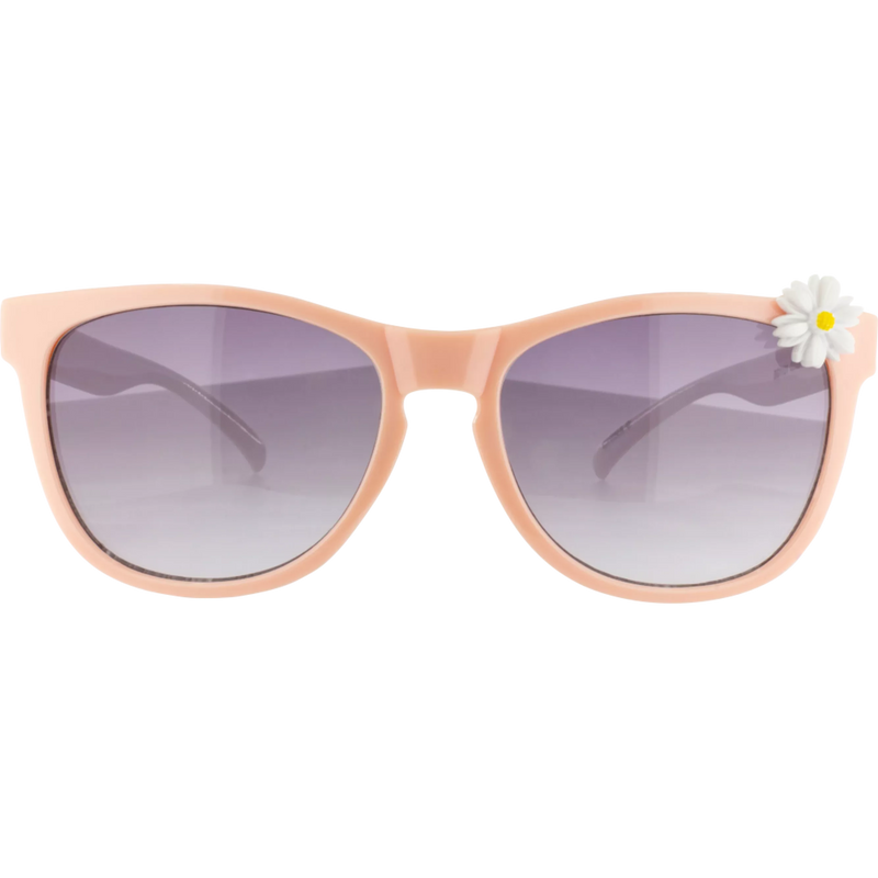 SUNDANCE Zonnebril voor kinderen in roze met witte veren en paarse tint, 1 stuk