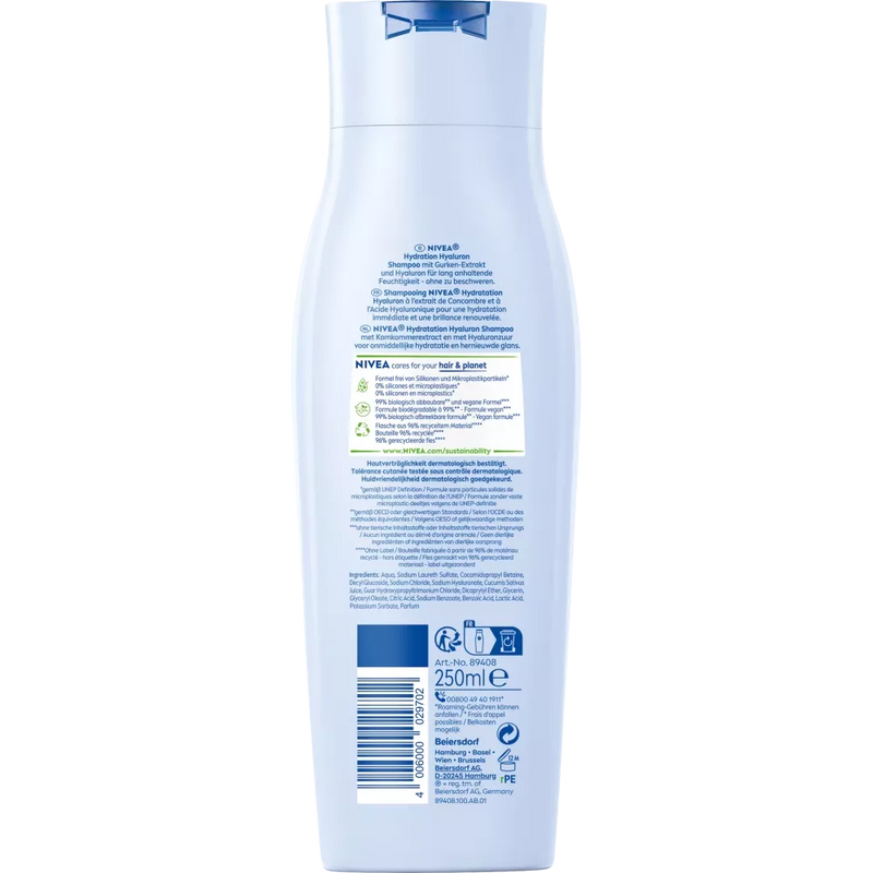 NIVEA Shampoo Hydraterende Hyaluron, 250 ml