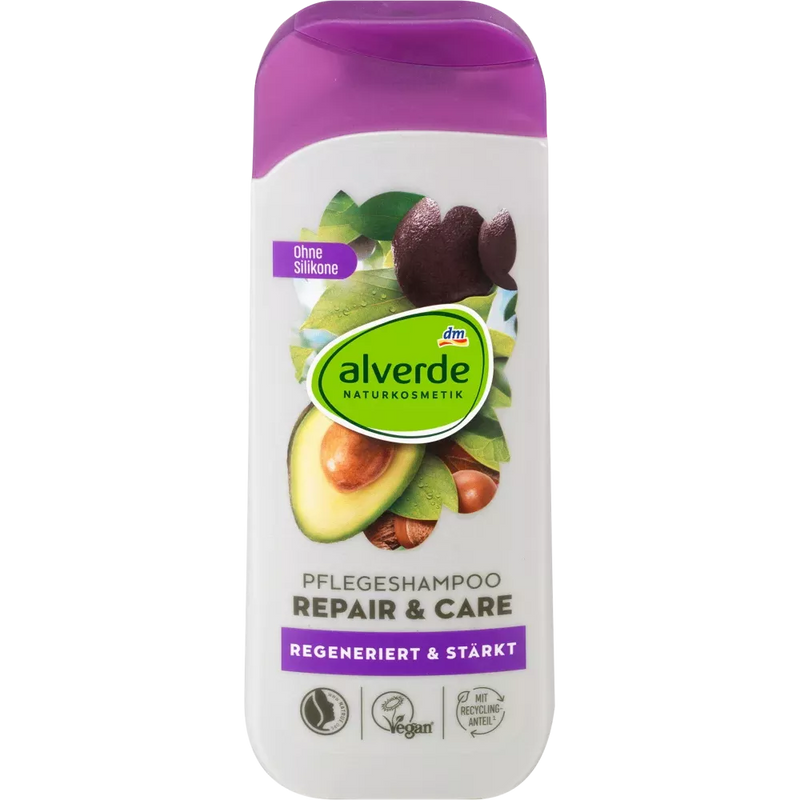 alverde NATURKOSMETIK Shampoo Repair Organic Avocado, Organic Shea Butter, 200 ml