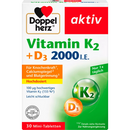 Doppelherz Vitamine K2 + D3 Tabletten 30 stuks, 13,1 g
