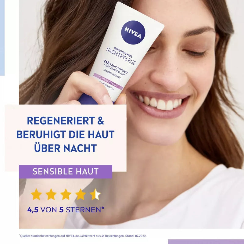 NIVEA Nachtcrème Gevoelige Kalmerende Nachtverzorging, 50 ml