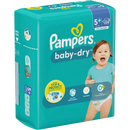 Couches Pampers Baby Dry taille 5+ Junior Plus (12-17 kg), 24 pièces.