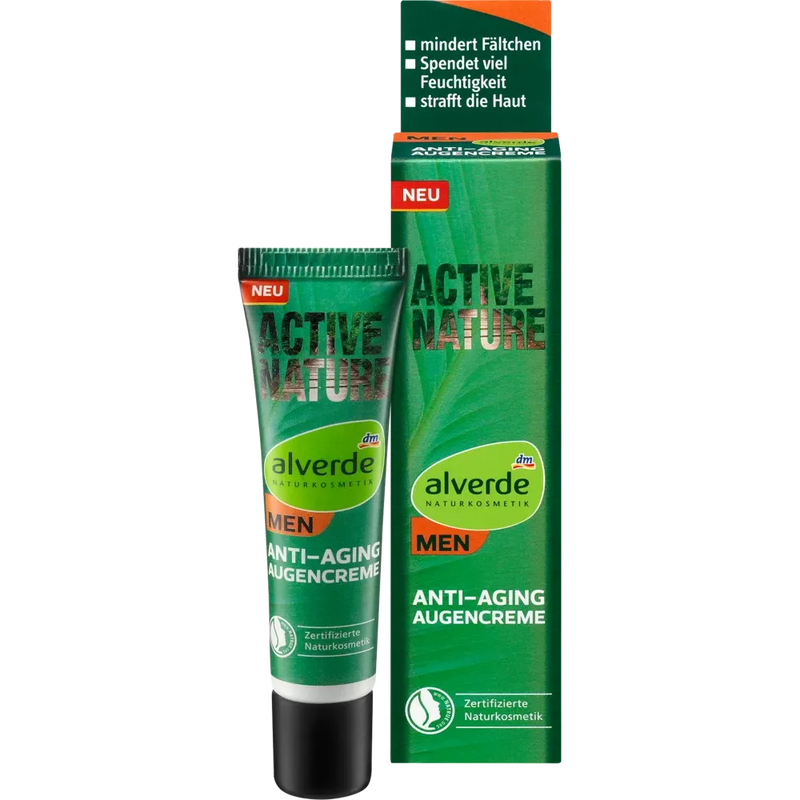 alverde MEN Active Nature Anti-Aging Oogcrème, 15 ml