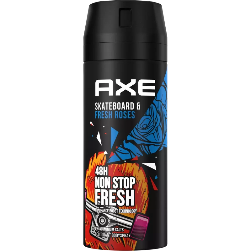 AXE Deodorant Spray Skateboard Fresh Rose, 150 ml
