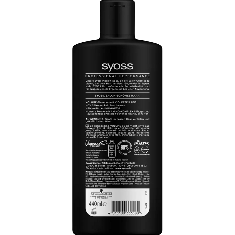 Syoss Shampoo Volume Lift, 440 ml