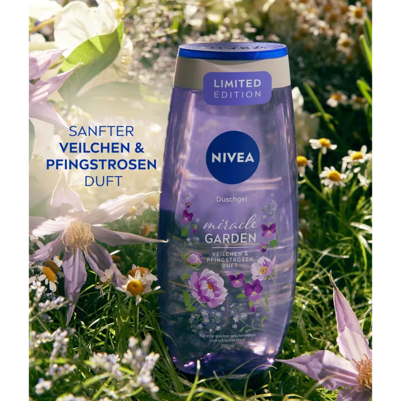 NIVEA Douchegel Miracle Garden Violet & Pioenroos, 250 ml