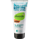 alverde MEN Douchegel Sensitive Nature 3 in 1, 200 ml