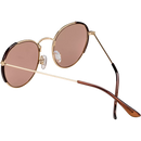 SUNDANCE Metalen zonnebril in goud met bruine accenten en bruine tint, 1 stuk