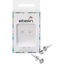 Boucles d'oreilles ebelin en argent 925 raffinées avec cristaux Swarovski®, 2 pièces.