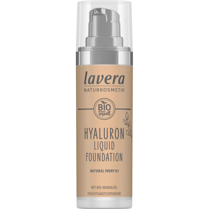 lavera Foundation Hyaluron Liquid 01 Natuurlijk Ivoor, 30 ml