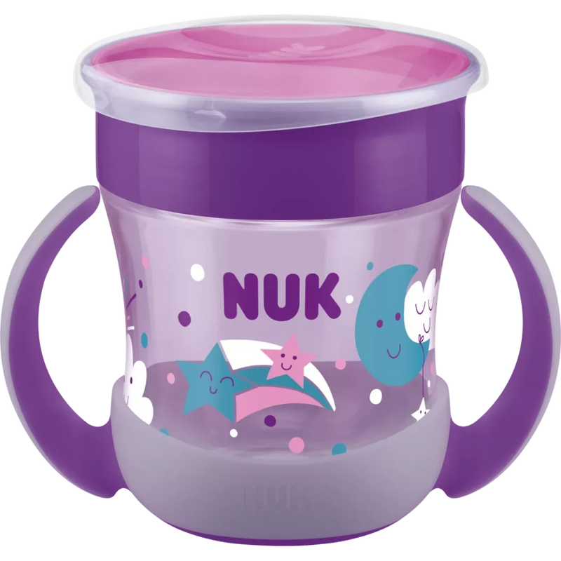 Nuk Beker Mini Magic Cup Glow, paars, vanaf 6 maanden, 160ml, 1 stuk