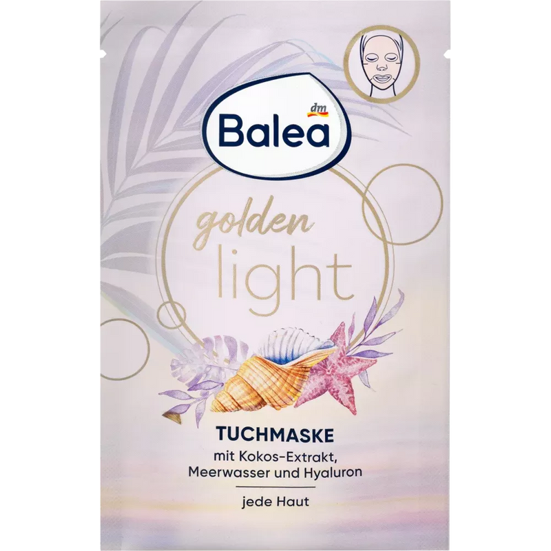 Balea Doekmasker Golden Light, 1 st