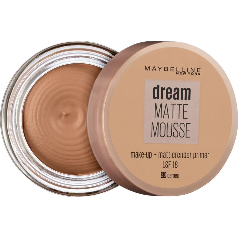 Maybelline New York Make-up Dream Matte Mousse 20 camee, SPF 18, 18 ml