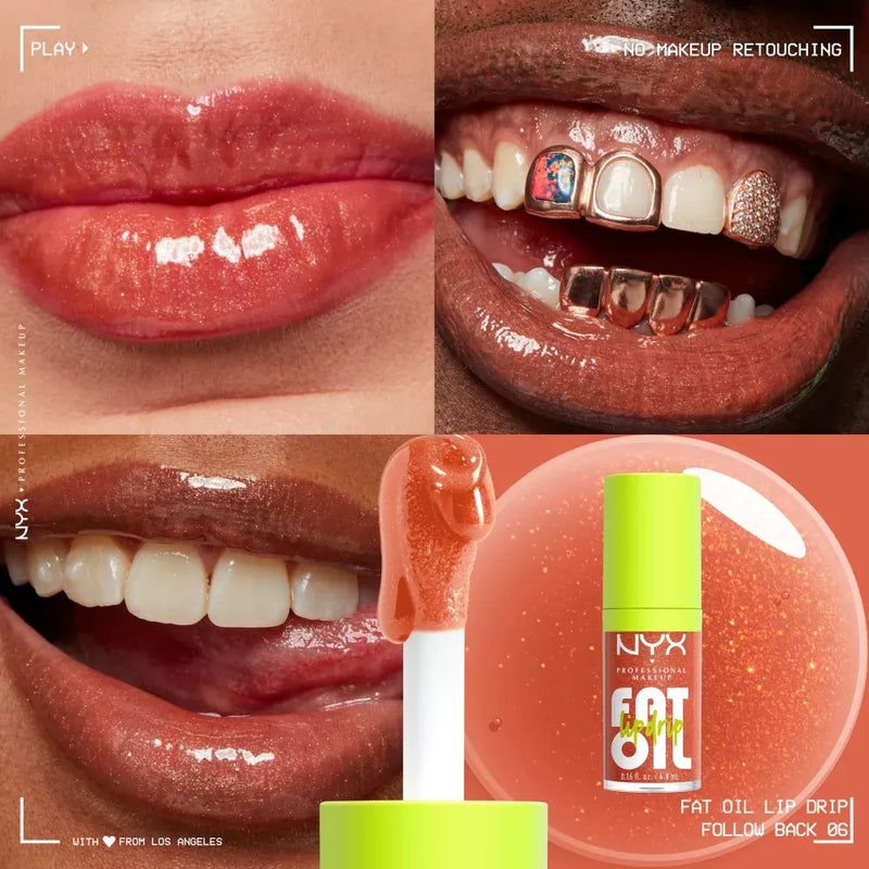 NYX PROFESSIONAL MAKEUP Lipgloss Fat Oil Lip Drip 06 Follow Back, 4.8 ml