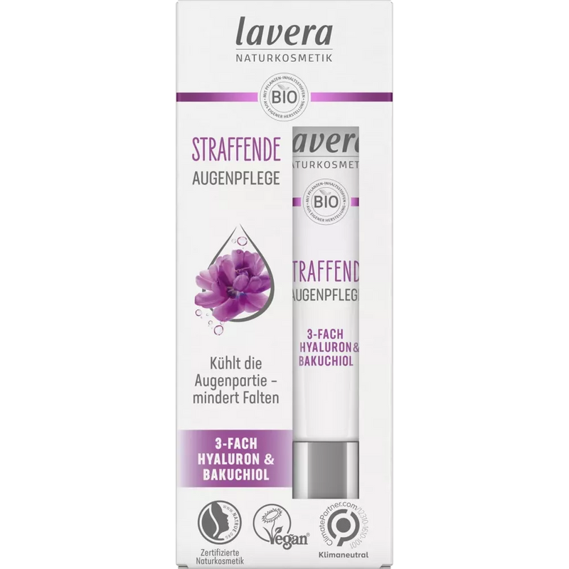 Lavera Oogcrème Verstevigende Drievoudige Hyaluron & Bakuchiol, 15 ml