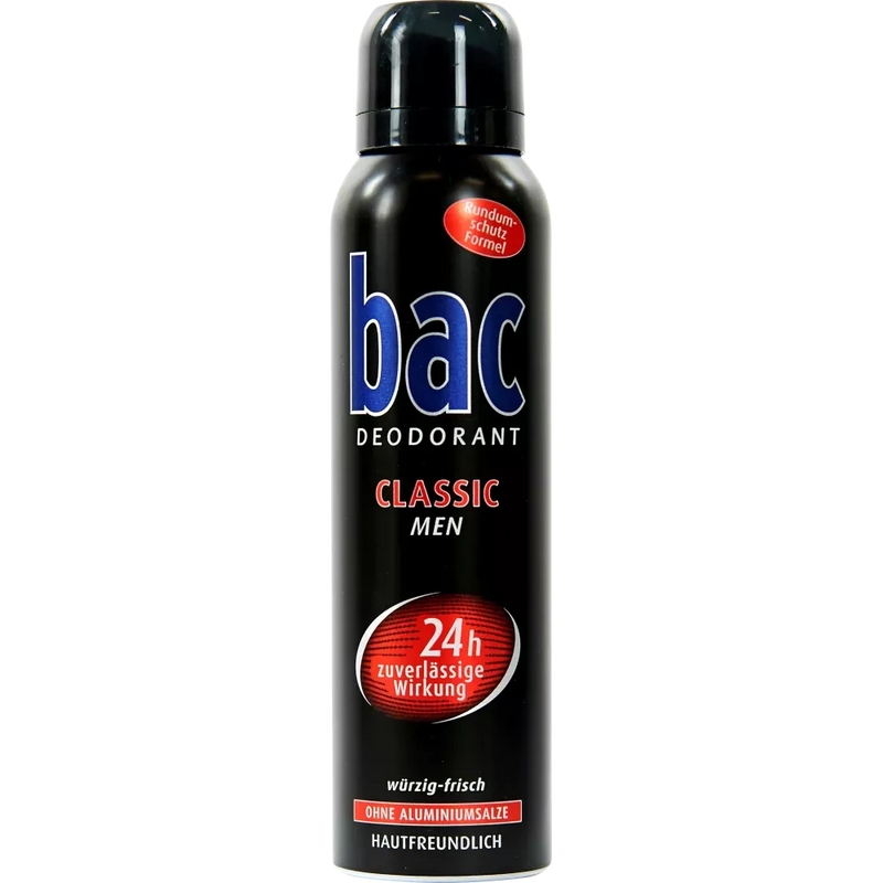 bac Deo Spray Deodorant Classic, 150 ml