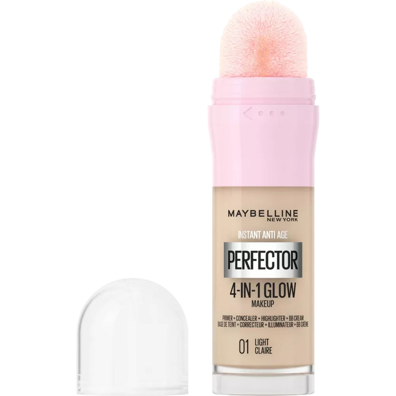 Maybelline New York Foundation Instant Perfector Glow 4in1, 01 Licht, 20 ml