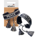 Bracelet textile ebelin avec inscription, taille réglable, 1 pièce.