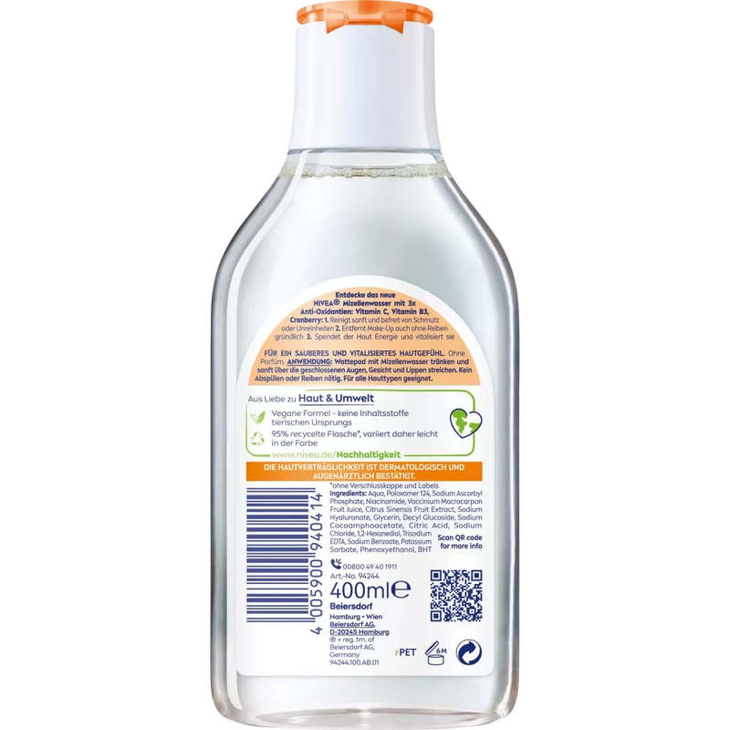 NIVEA Vitamine C Micellair Water, 400 ml