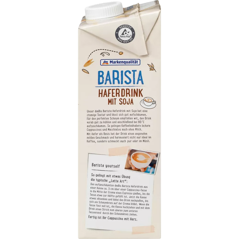 dmBio Groentedrank, Haverdrank Barista met Soja, 1 l