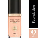 MAX FACTOR Make-up Face Finity All Day Flawless 3in1 Foundation Licht Ivoor 40, SPF 20, 30 ml