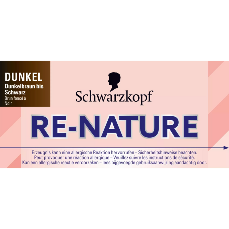 Schwarzkopf Re-Nature Re-Pigmentatiecrème Donkerbruin tot Zwart, 1 stuk