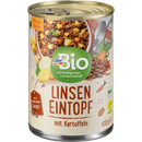 dmBio Stoofpotje, linzenstoofpot met aardappelen, 400 g