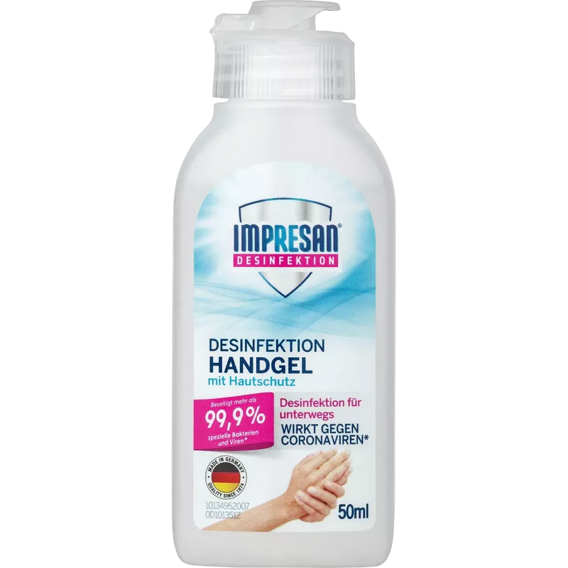 Impresan Desinfecterende gel voor de handen, reisformaat, 50 ml