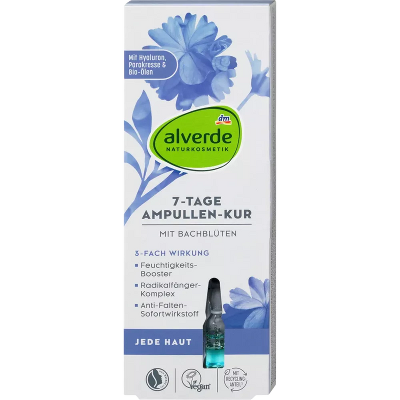 alverde NATURKOSMETIK Every Skin 7 Days Ampul behandeling, 7 ml