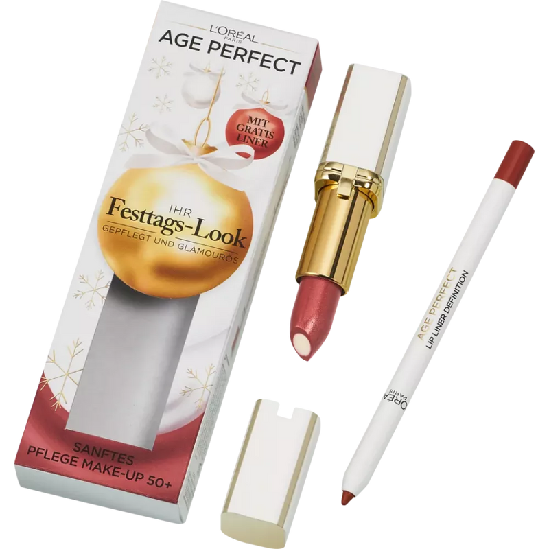 Age Perfect van L’Oréal Paris Geschenkset lippenstift & lipliner, 1 stuk