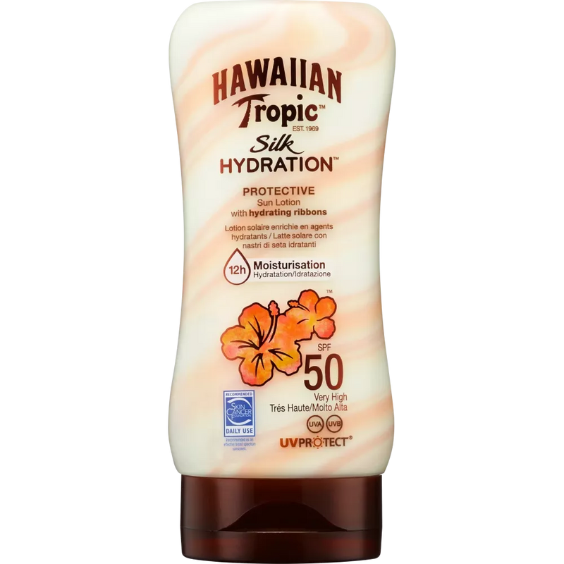 Hawaiian Tropic Zonnemelk Silk Hydration SPF 50, 180 ml