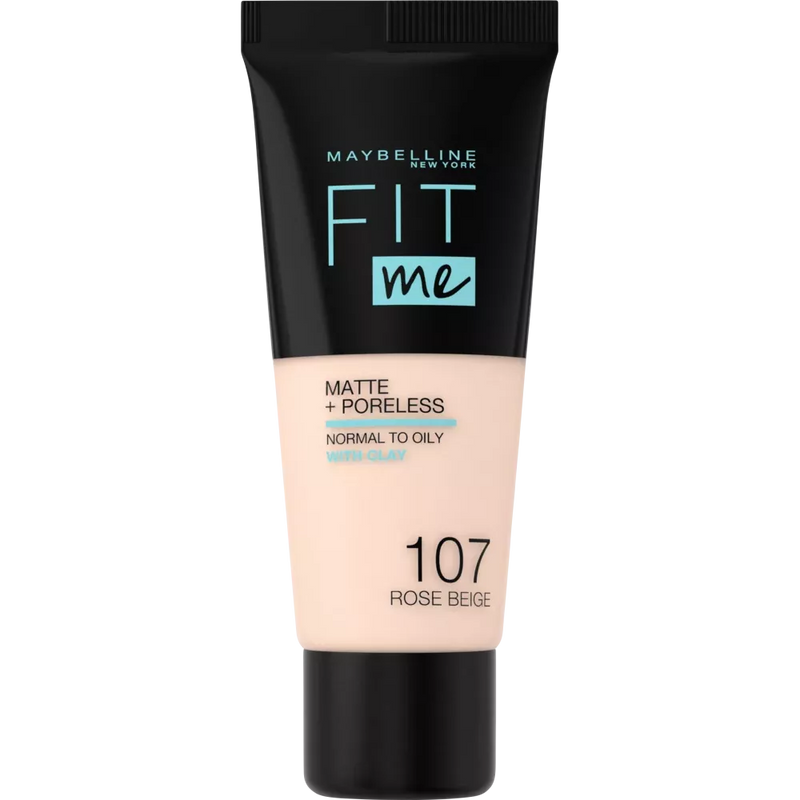 Maybelline New York Foundation Fit Me Matte 107 Rose Beige, 30 ml