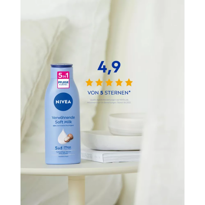 NIVEA Bodymilk soft 5in1 verzorgingsformule, 400 ml