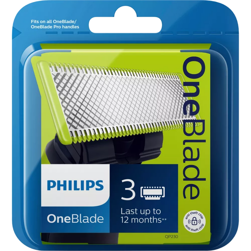 Philips Scheermesjes, OneBlade QP230/50, 3 stuks