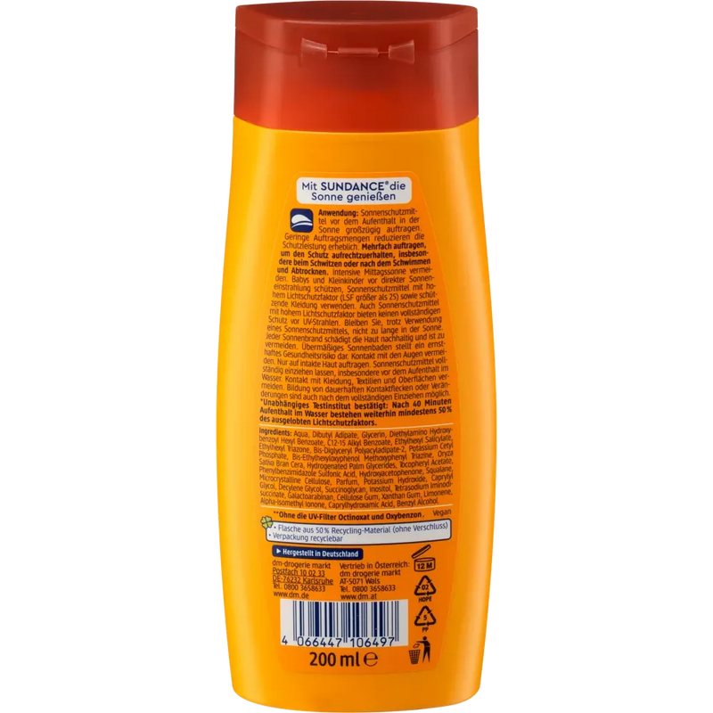 SUNDANCE SUNDANCE zonnemelk Protection+Tan SPF50, 200 ml