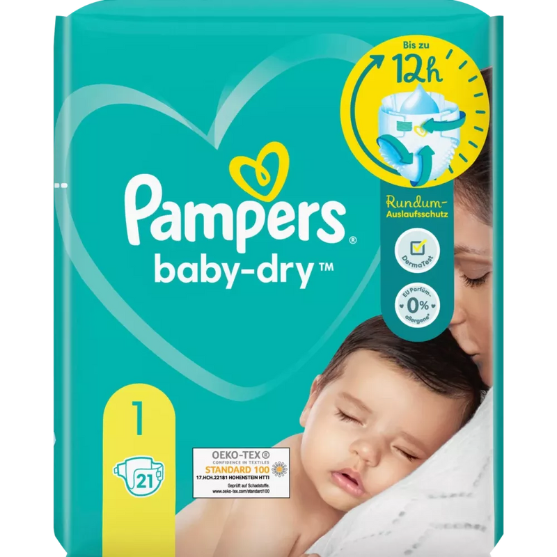meloen Zeldzaamheid Nu Pampers Baby Dry luiers Newborn maat 1 - 21 stuks