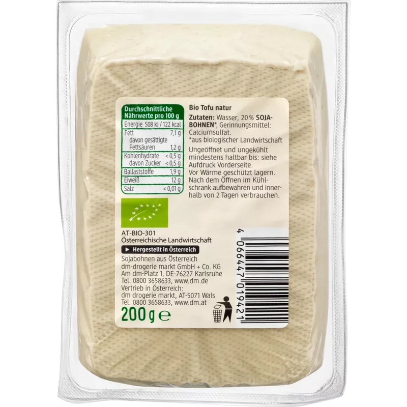 dmBio Tofu, naturel, 200 g