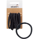 ebelin Haarelastiekjes structuur zwart, 12 stuks