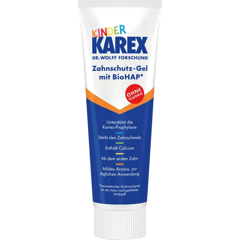 KAREX Tandbeschermingsgel kinderen, 0 tot 12 jaar fluoridevrij, 50 ml