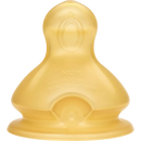 Nuk Kleppenspeen First Choice Plus Latex, 0-6 maanden, gatgrootte M (melk), 2 st.