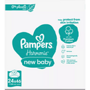 Lingettes humides Pampers Harmony New Baby (24 x 46 pièces), 1 104 pièces