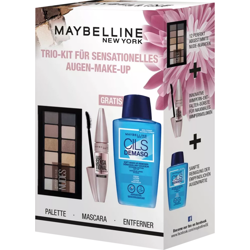 Maybelline New York Oog Make-up Gift Set 3st, 1 pc