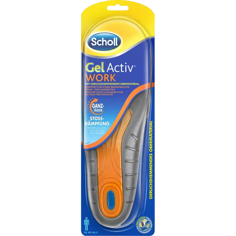 Scholl Inlegzolen, Gel Activ Work voor mannen (1 paar),