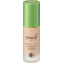 alverde NATURKOSMETIK fond de teint et anti-cernes Perfect Cover Caramel 40, 20 ml