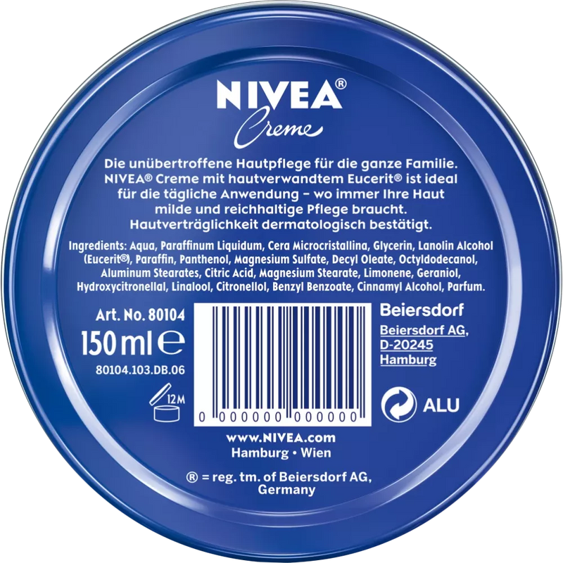 NIVEA Verzorgingscrème in een blik, 150 ml