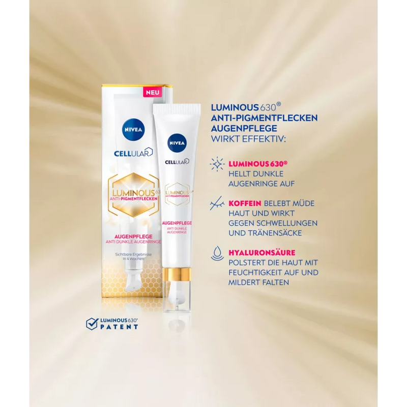NIVEA Oogcrème Luminous Anti Pigmentatie, 15 ml
