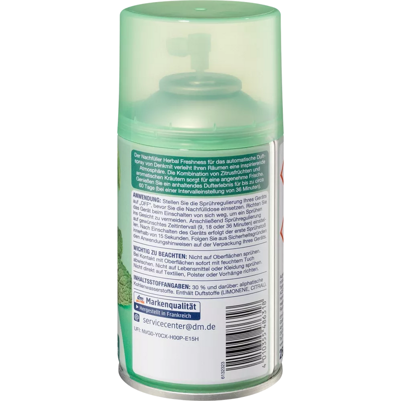 Denkmit Luchtverfrisser Automatische Spray Kruidenfrisheid Navulling, 250 ml